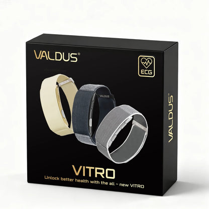 VALDUS VITRO ECG Smart Bracelet Heart Rate Blood Pressure Waterproof Long Battery Life Fitness SOS 2026 New NO Screen Smartwatch