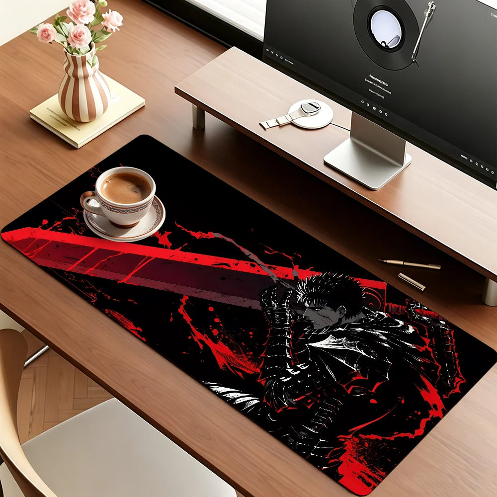 Retro Classic Comics B-berserk Mouse Pad Anti Slip Rubber Edge Locked Thickened Laptop Gaming Desk Mat