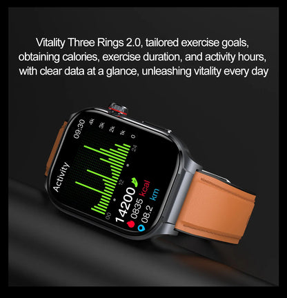 AMOLED Smart Watch ET588 Bluetooth Calling Sports Fitness Tracker Wristwatch ECG Health Monitoring SOS Men Women Smartwatch