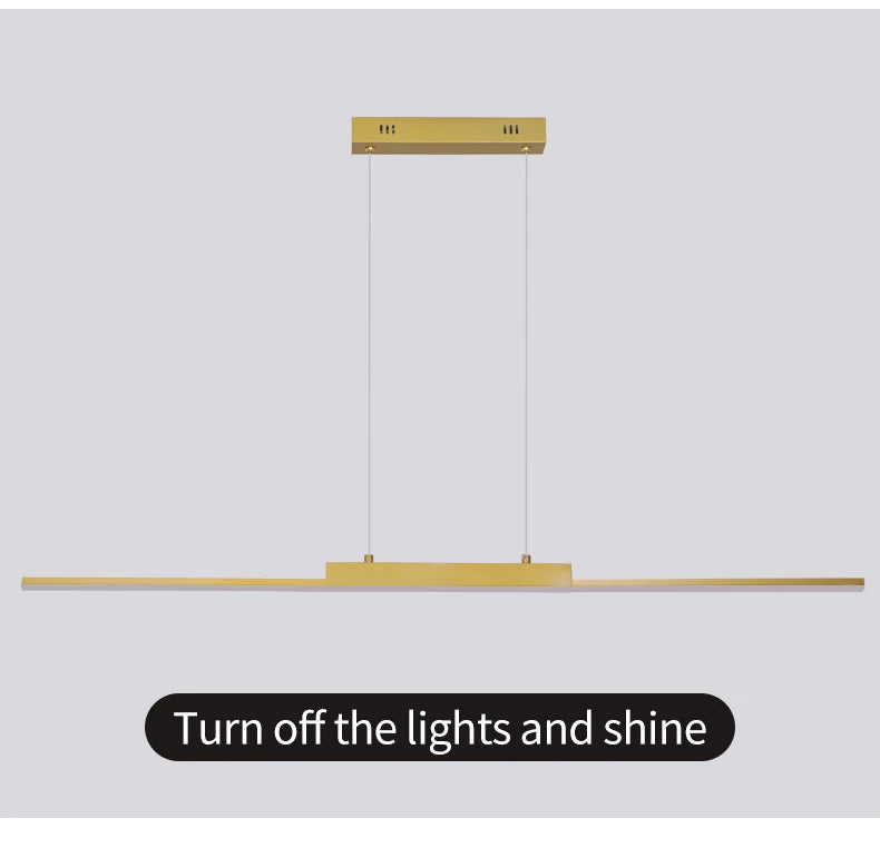 100CM Black/Gold Pendant Lights Dining Room Lights For Kitchen Long Chandelier Living Room Pendant Lamp Home Decoration Lighting