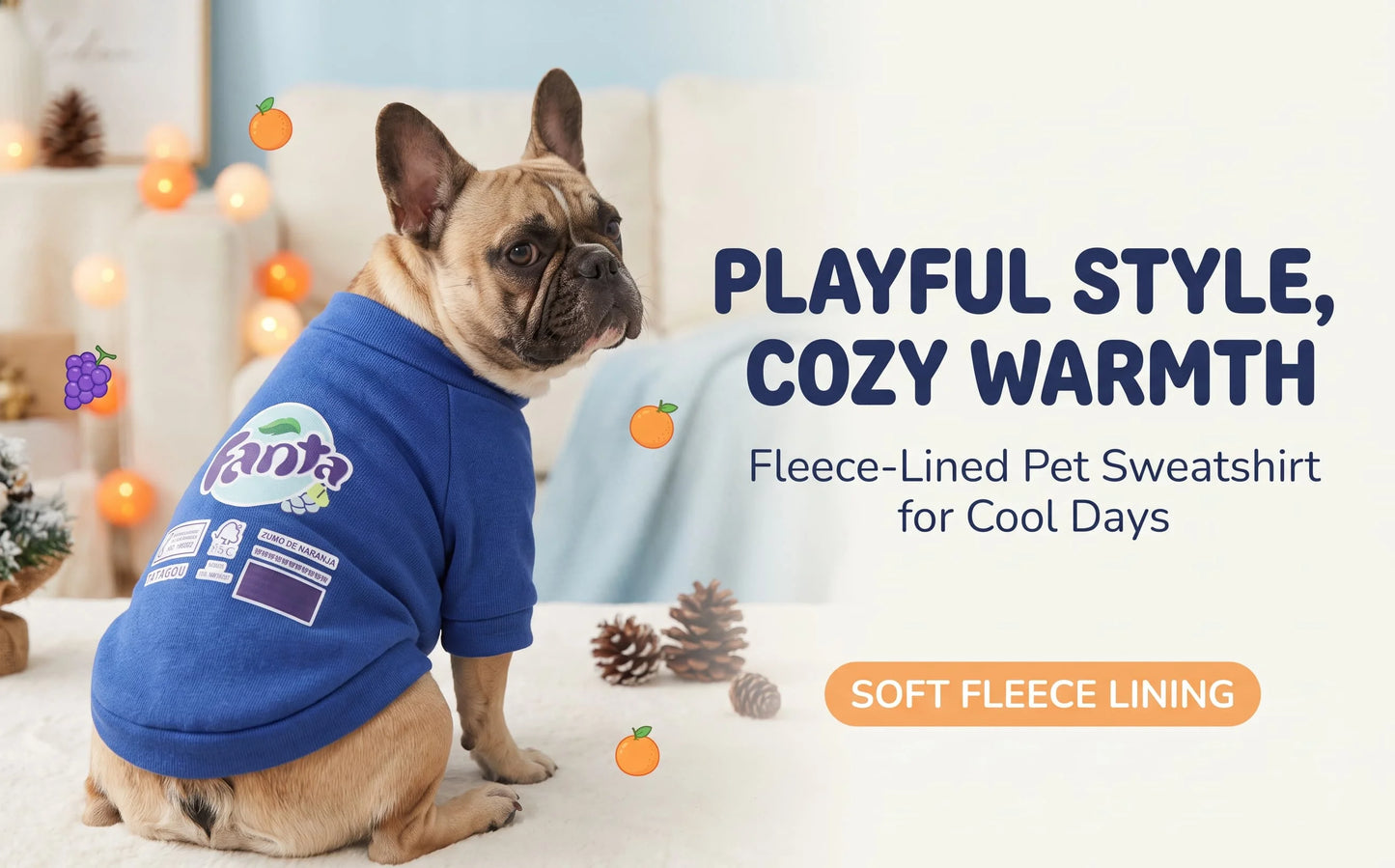 Trendy Printed Pet Sweatshirt Soft Breathable Puppy Shirts Multi Color Cute Outfit For Small Dogs Cats Spring Autumn Daily Wear