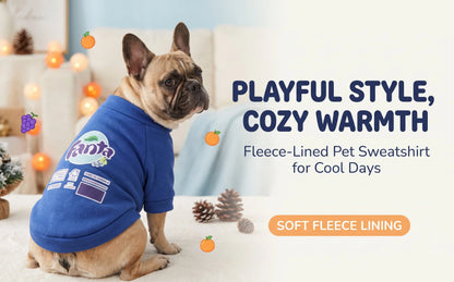 Trendy Printed Pet Sweatshirt Soft Breathable Puppy Shirts Multi Color Cute Outfit For Small Dogs Cats Spring Autumn Daily Wear