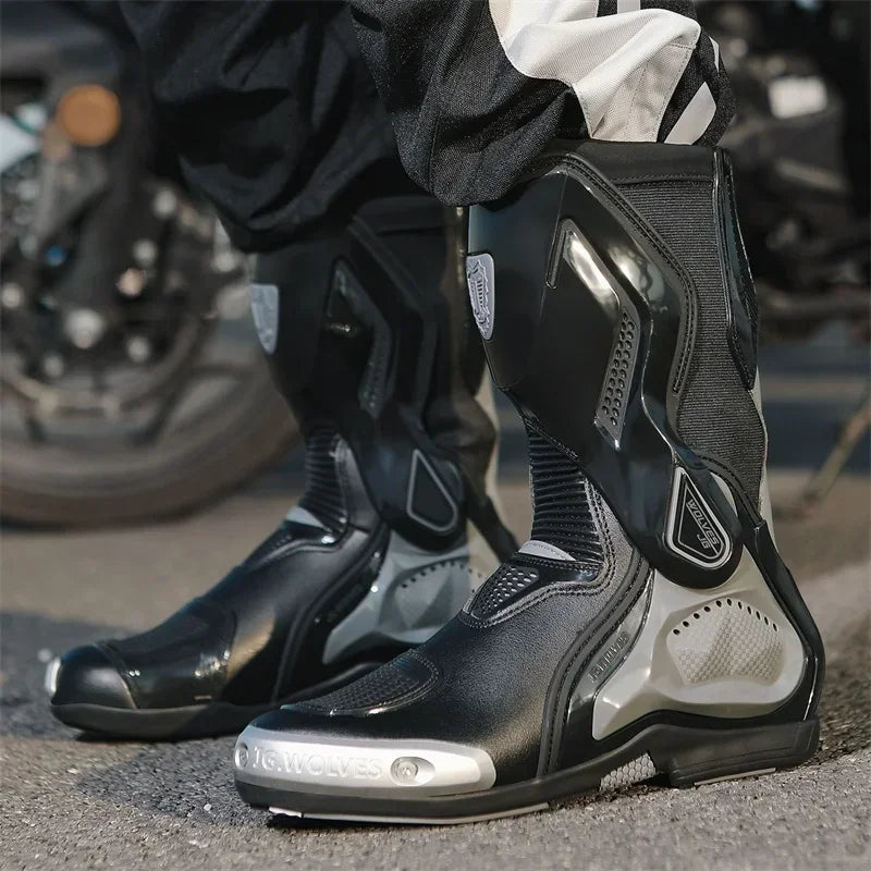 Motorcycle Boots Racing Off-road Shoes Creative Non-slip High-top Motorcycle Professional Waterproof Mountain Bike Boots