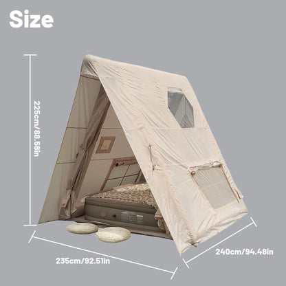 PAKICETUS Triangle Inflatable Camping Tent Easy Setup 4 Season 2 Persons Waterproof Windproof Outdoor Tent Portable House Hiking
