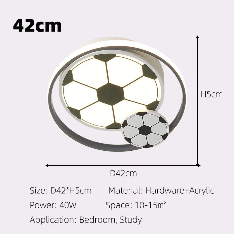 Children Modern Football Ceiling Lights LED Lamp for Boy's Bedroom Kids Study Living Dining Room Art Home Decoration Chandelier
