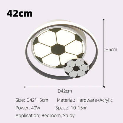 Children Modern Football Ceiling Lights LED Lamp for Boy's Bedroom Kids Study Living Dining Room Art Home Decoration Chandelier