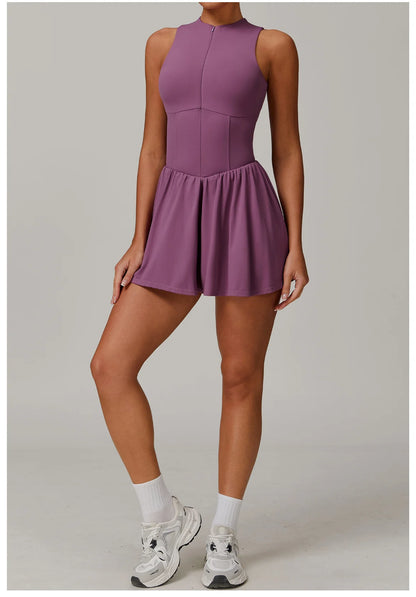 Bodysuit Women Yoga Jumpsuit Set Sexy Anti Glare One-Piece Jumpsuit Dance Ballet Sports Dress Gym Push Up Running Tennis Sports