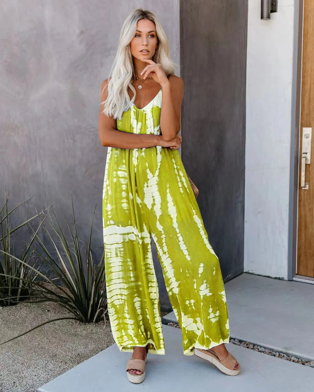 Women's Jumpsuit 2023 New Women's Clothing Wholesale Russian European and American Suspender Sexy Wide Leg Pants