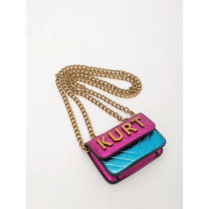 Mini Magnetic Crossbody Bag, Letter Flap & Chain Strap, Zipper Closure, Multi-Color for Daily & Office.