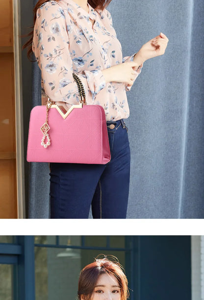 Top-handle Bags Designer Shoulder Bag for Women Fashion Handbags High Quality Unusual Pu Shell Bags Beading Zipper Luxury Brand