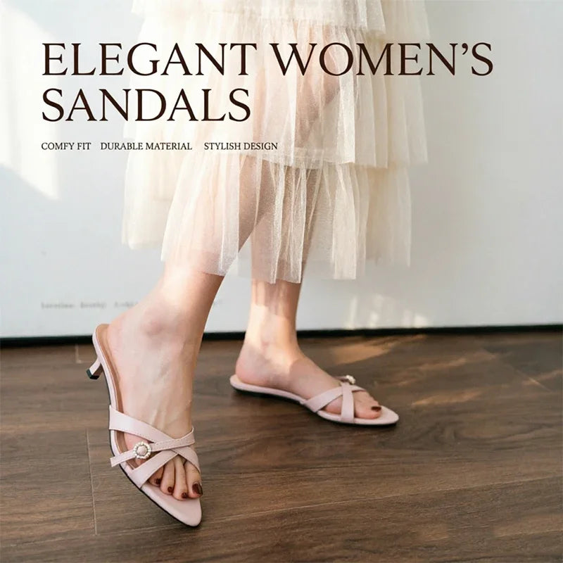 Sexy High Heels Slippers Pointed Toe Heels Shoes for Woman Sandals Luxury Dress Slides Elegant Pumps Party Mujer Flip Flops