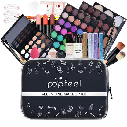 POPFEEL All-in-One Makeup Kit, 3 Set Options, Full Face Cosmetics Set, Beginner-Friendly, Gift For Women