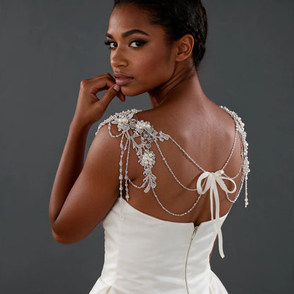 Bridal Jewelry Diamond Shoulder Chain Crystal Necklace Bolero Bridal Covered Body Chain Wedding Accessories Women Shrugs SG10
