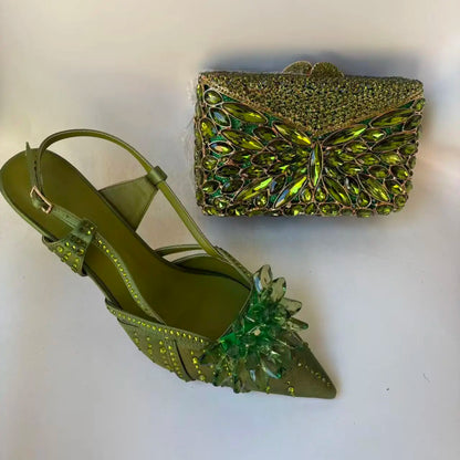 Insightlink Latest Shoes Women Luxury Rhinestone Crystal Pumps 2024 New Fashion Slippers Sandals Party Low Heels Elegant Italian