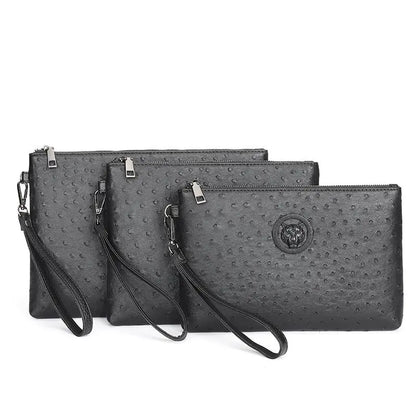 New Business Style Men Clutch Large Wallet Soft PU Leather Male Wristlet Pack Bag Elegant Leisure Stylish HandBags Envelope Bag