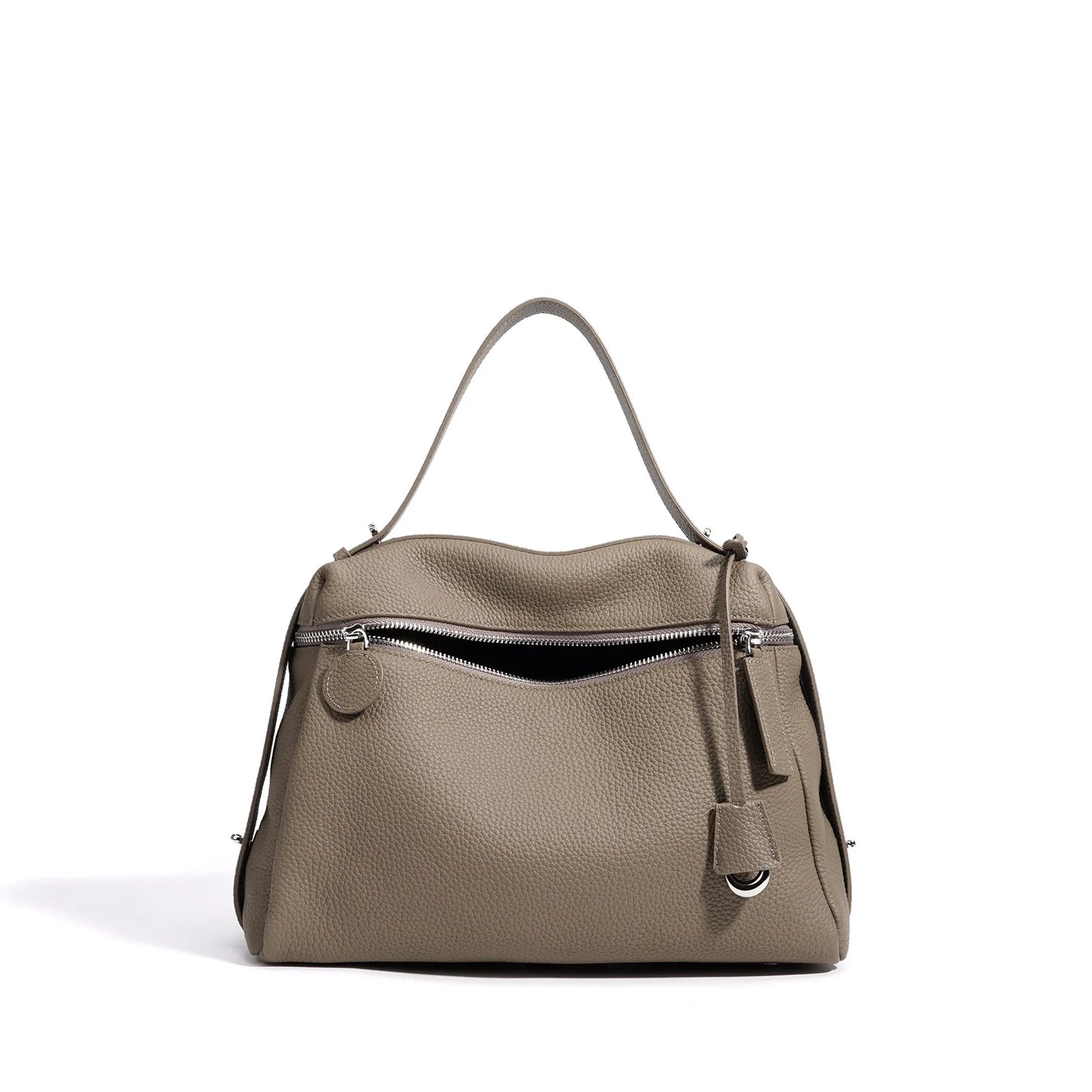 First Layer Cow Leather 33cm Tote Bag Fashionable Women's Bag New Design Large Capacity Soft Portable Shoulder Crossbody Bag