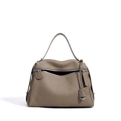 First Layer Cow Leather 33cm Tote Bag Fashionable Women's Bag New Design Large Capacity Soft Portable Shoulder Crossbody Bag
