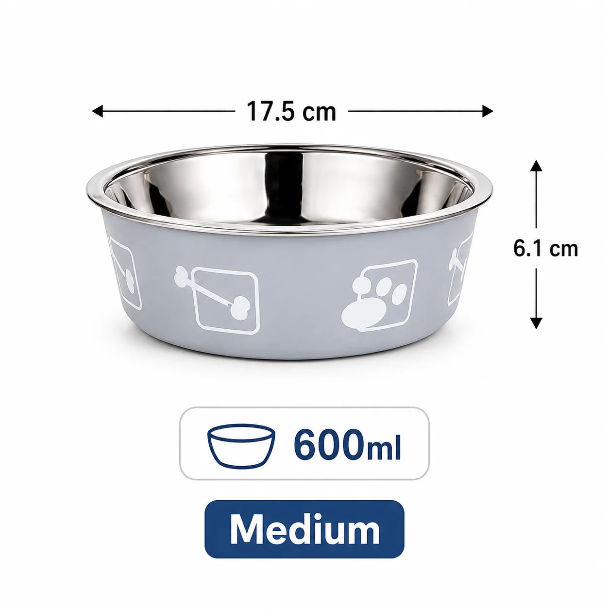 Stainless Steel Pet Bowl Thickened Anti Slip Dog Food Bowl Anti Knock Over Water Basin Pet Feeder for Cats Dogs
