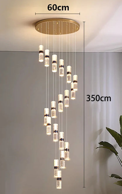 Modern home decoration crystal chandelier, stair Pendant lamp, living room Pendant lights, interior lighting