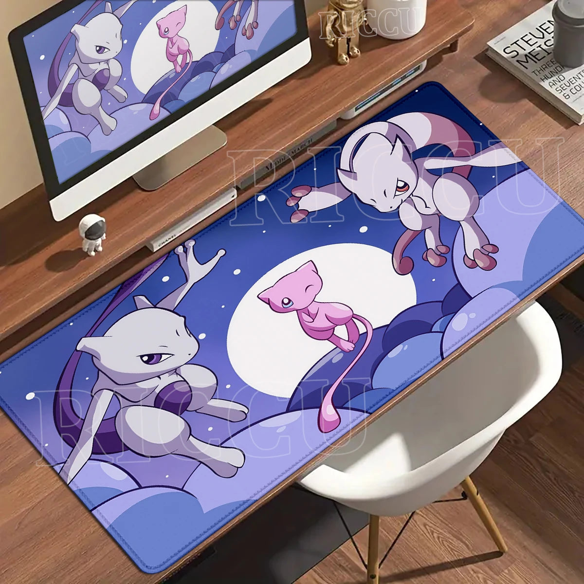 Gaming Mouse Pad Large Rubber Keyboard Desk Mat Anti-slip Gamer Playmat Laptop PC Accessories Carpet Mewtwo P-Pokemon Mousepad