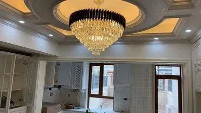 Villa Luxury Living Room Chandelier K9 Crystal Restaurant Pendant Lights Modern Ceiling Chandelier Dining Table Indoor Home Lamp