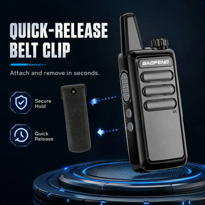 2Pcs Baofeng BF-5R Portable Handheld Walkie Talkie FM Radio VHF/UHF Dual Band 5W Transceiver for Construction Camping
