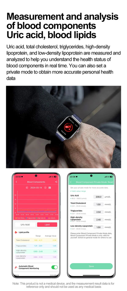 AMOLED Smart Watch ET588 Bluetooth Calling Sports Fitness Tracker Wristwatch ECG Health Monitoring SOS Men Women Smartwatch
