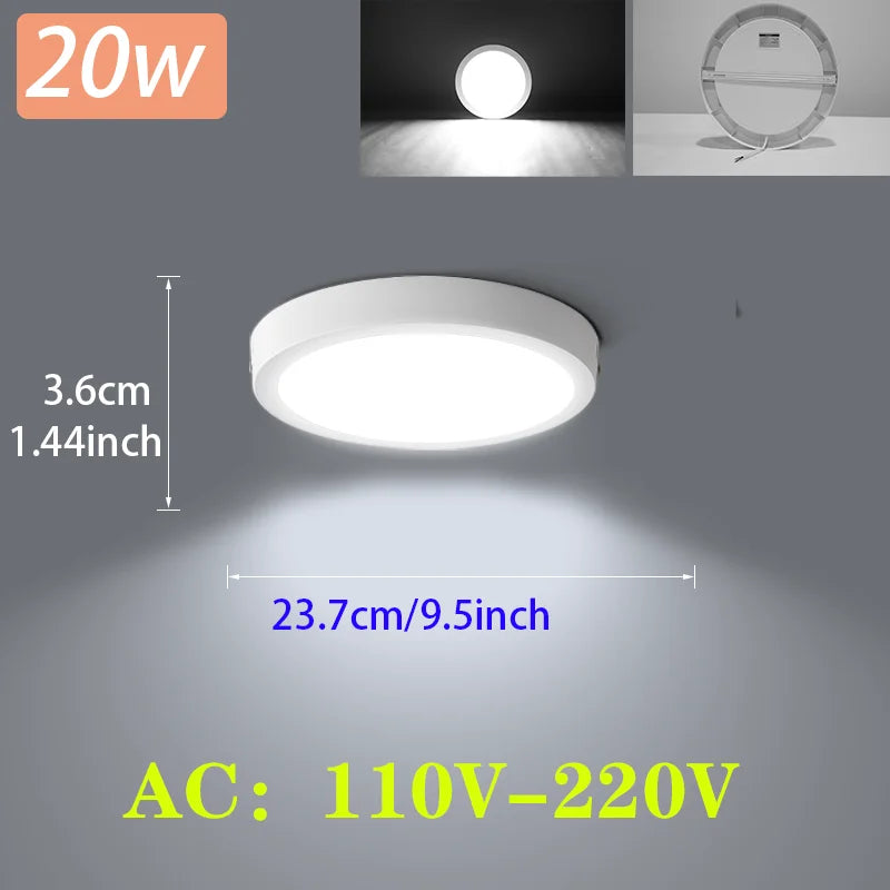 Modern Led Ceiling Lamps 15/20/30W Ceiling Panel Fixtures AC 110V-220V For Room Living Bedroom Kitchen Home Decor Panel Lights