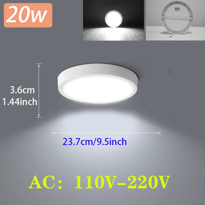 Modern Led Ceiling Lamps 15/20/30W Ceiling Panel Fixtures AC 110V-220V For Room Living Bedroom Kitchen Home Decor Panel Lights