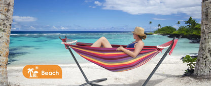 Gyroor Adjustable Stand Hammock - 600lb Capacity Stylish Hammock Bed with Storage Bag for Outdoor Relaxation