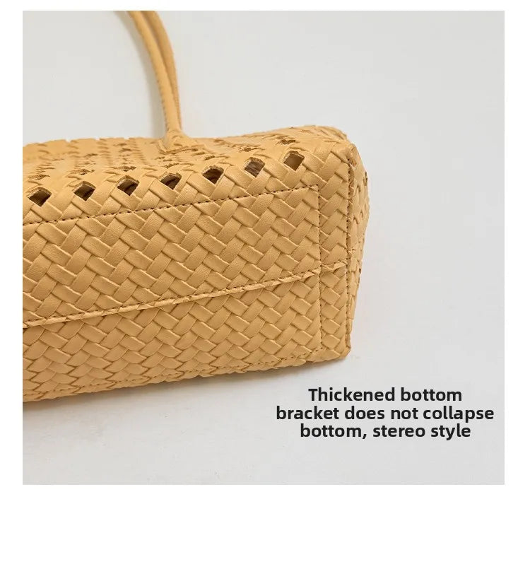 Weave Hollow Out Shoulder Bags for Women 2026 Summer Luxury Designer Hand Bag Females Beach Bags Handbags and Purses