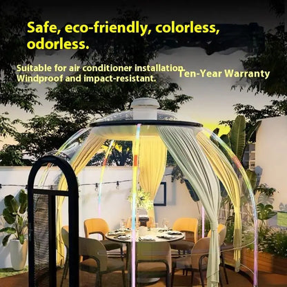 PC Transparent Geodesic Dome Bubble Starry Sky Glamping House Tent 3m 5m 8m Prefab Dome for Outdoor Camping Use Sale