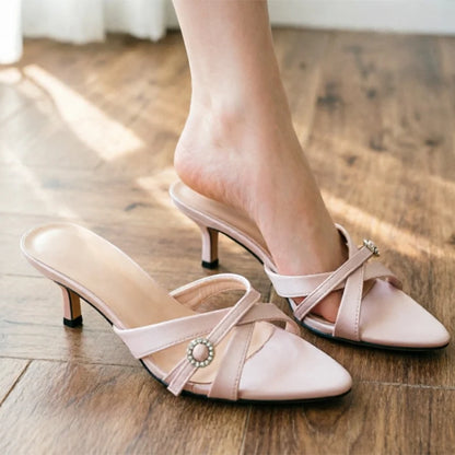 Sexy High Heels Slippers Pointed Toe Heels Shoes for Woman Sandals Luxury Dress Slides Elegant Pumps Party Mujer Flip Flops