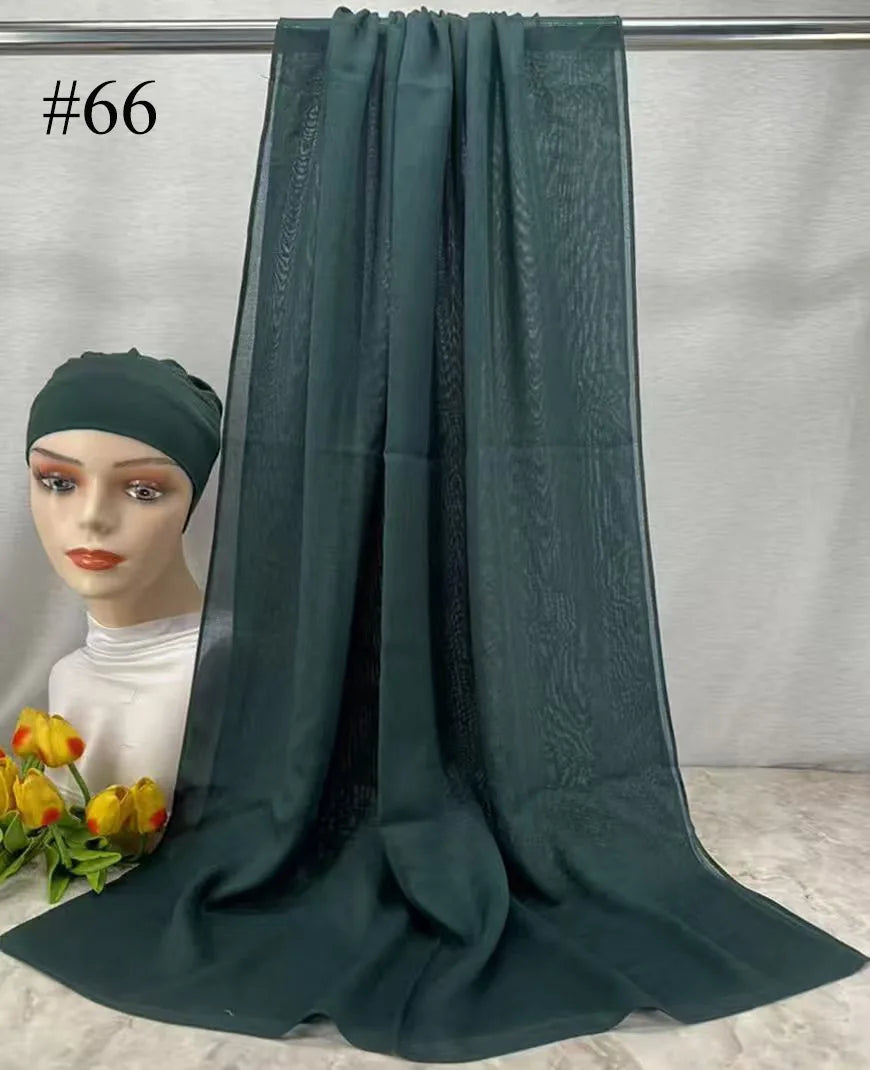 Mini Modal Hijab with Undercap Set Basic Stretchy Pullover Headscarf Thin Breathable Sunscreen Head Wrap Hijabs Scarf 165*50cm