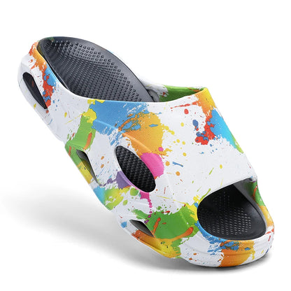 Summer New Men's Women's Light Platform Massage Slippers Unisex Couple Sandals Beach Casual Slides Shoes Soft Sole Flip-flops