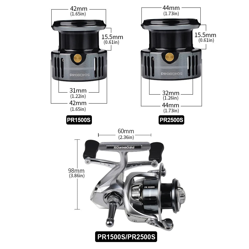 Spinning Fishing Reel 7+1BB Stainless Steel Bearings 5.2:1 6KG Max Drag Left Right Handle Saltwater Freshwater Lure Reel Tackle