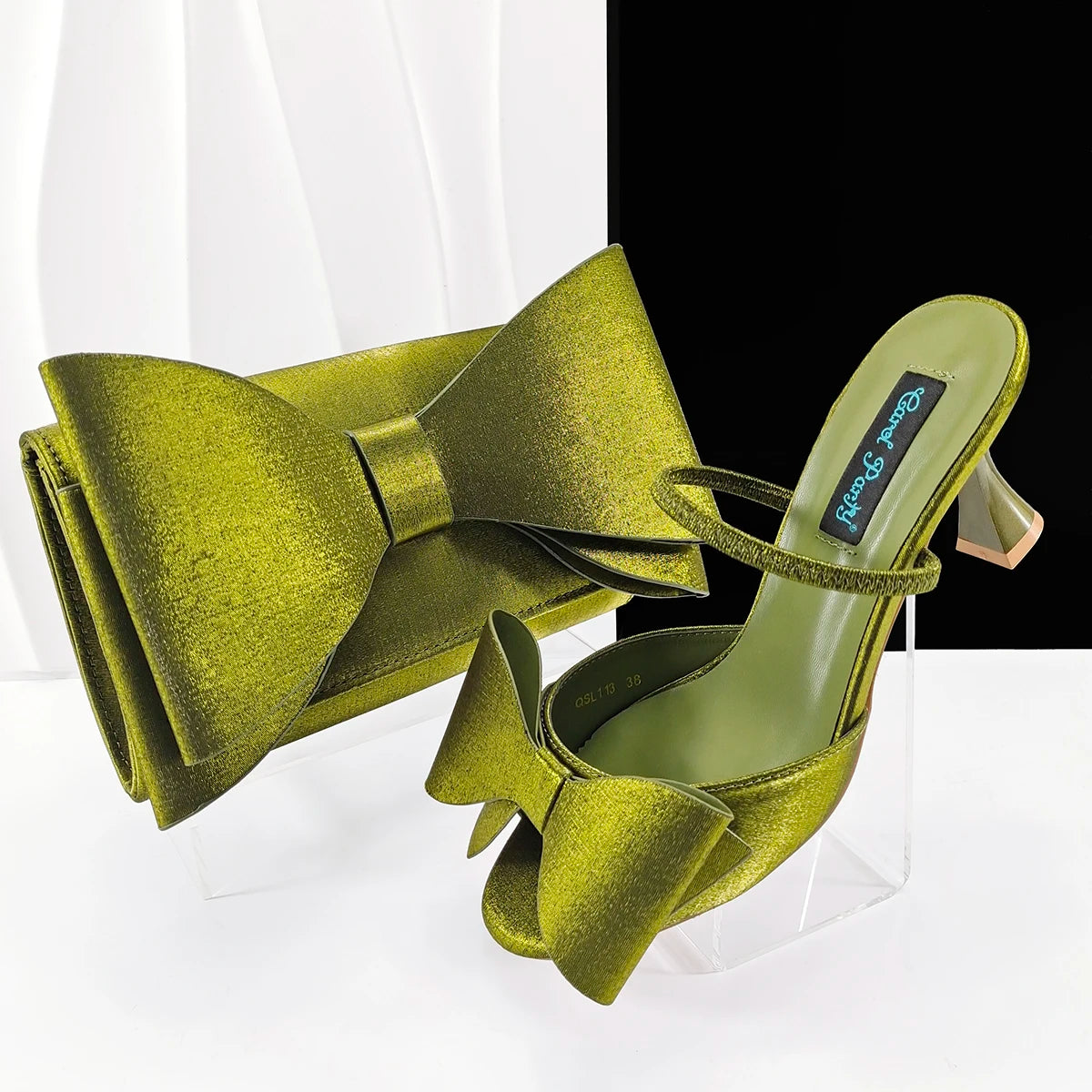 Doershow hot selling Shoes and Bags To Match Set Italy Party Pumps Italian Matching Shoe and Bag Set for Party!  SAA1-1