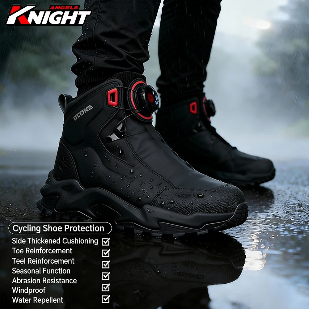Motorcycle Boots Men Breathable Anti Slip Wear-resistant Riders Boots Outdoor Off-road Motocross Shoes﻿﻿