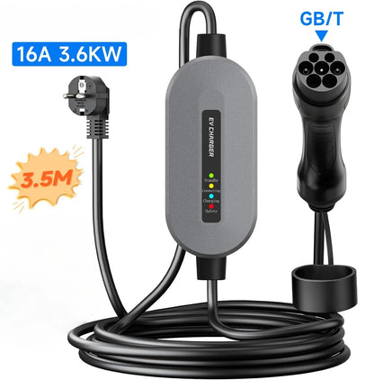 AFEEV 3.5KW EV Charger  Type 2 Portable Charger GB/T 16A 1Phase Type 1 3.5m Wallbox Charging Station for Electric Car Charger