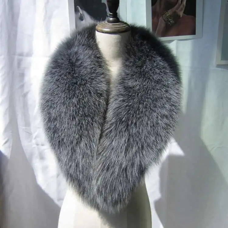 Real Fox Fur Collar for Women Coat Jacket Female Wraps Winter Warm Fur Scarf Extra Large Size Neck Warmer Fur Shawls Scarves
