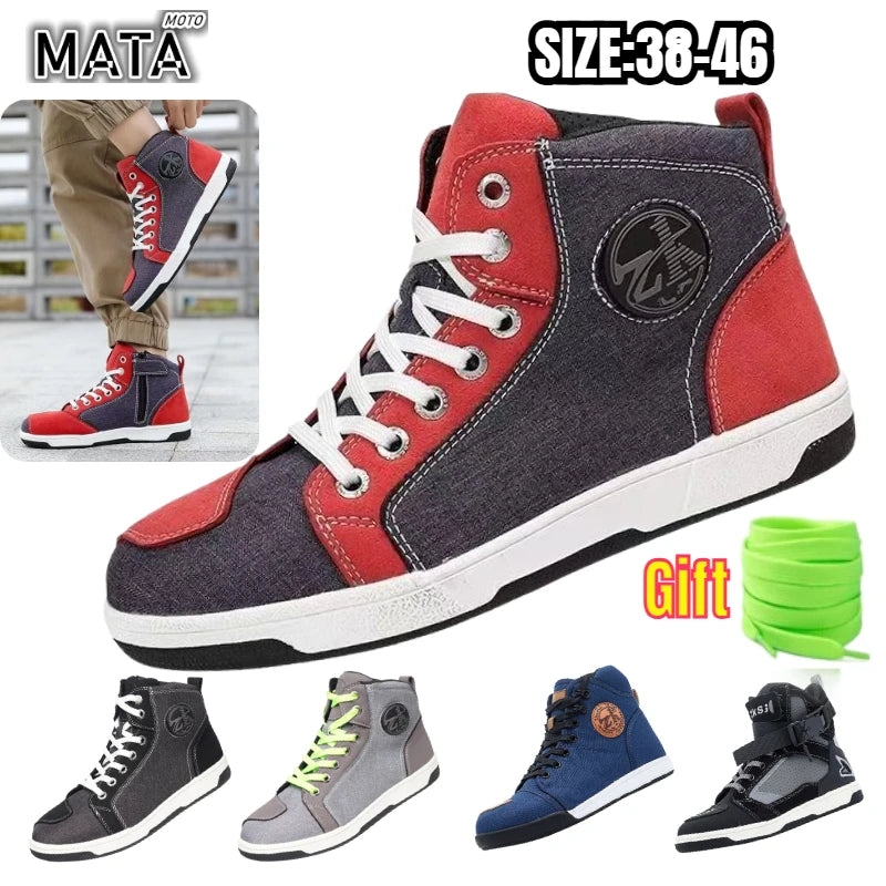 Hot Motorcycle Boots Motos Riders Protective Boots Waterproof Non-slip Motocross Mountain Racing Shoes Casual Shoes