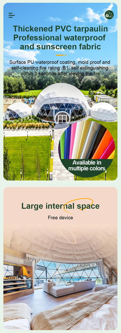 High quality outdoor camping, instant setting, luxurious camping, starry sky spherical hotel tent, dome tent, Coolee starry sky