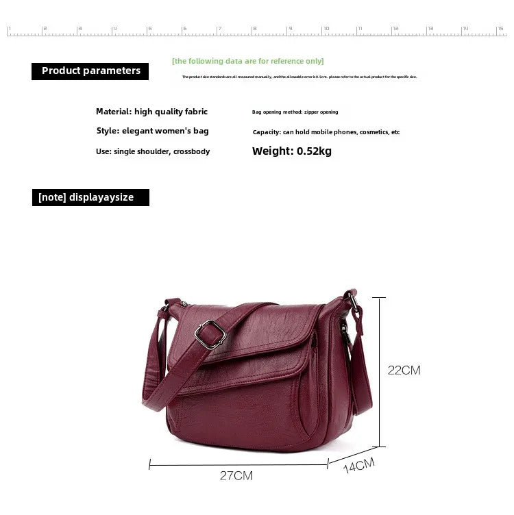 Luxury Designer Handbag High Quality Soft Leather Purses And Handbags Casual Shoulder Messenger Bags for Women 2024 New Sac