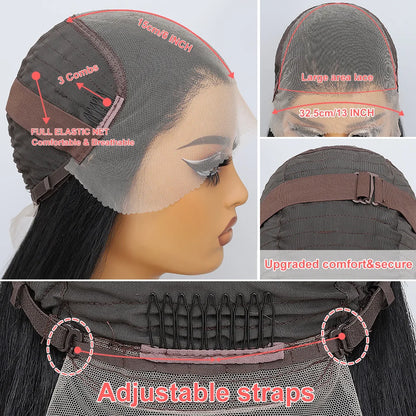 40 Inch Synthetic Lace Frontal Wigs For Women 13x6 Lace Front Wigs With High Temperature Fiber HD Lace Pink Blonde Straight Hair