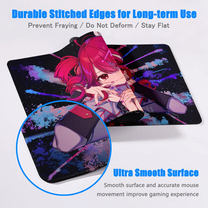 Cute Anime Girl K-Kasane Teto Mousepad Large Gaming Mouse Pad LockEdge Computer Keyboard Desk Mat PC Cabinet Tablepad XXL Mats