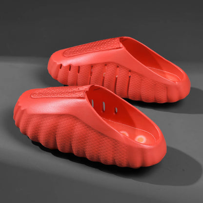 Men Slippers Thick Sole Slides Breathable EVA Slippers Shock Absorb Non Slip Woman Bathroom Beach Sandals Casual Footwear Unisex