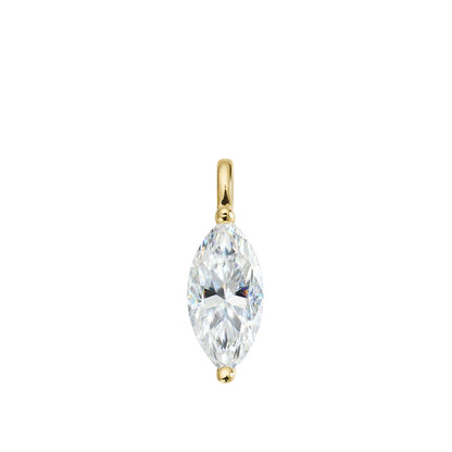 Smyoue 3CT 7*14MM Marquise Cut Moissanite Necklace for Women Solitaire Pendant Sparkling Chain Lab Diamond Pure 925 Jewelry