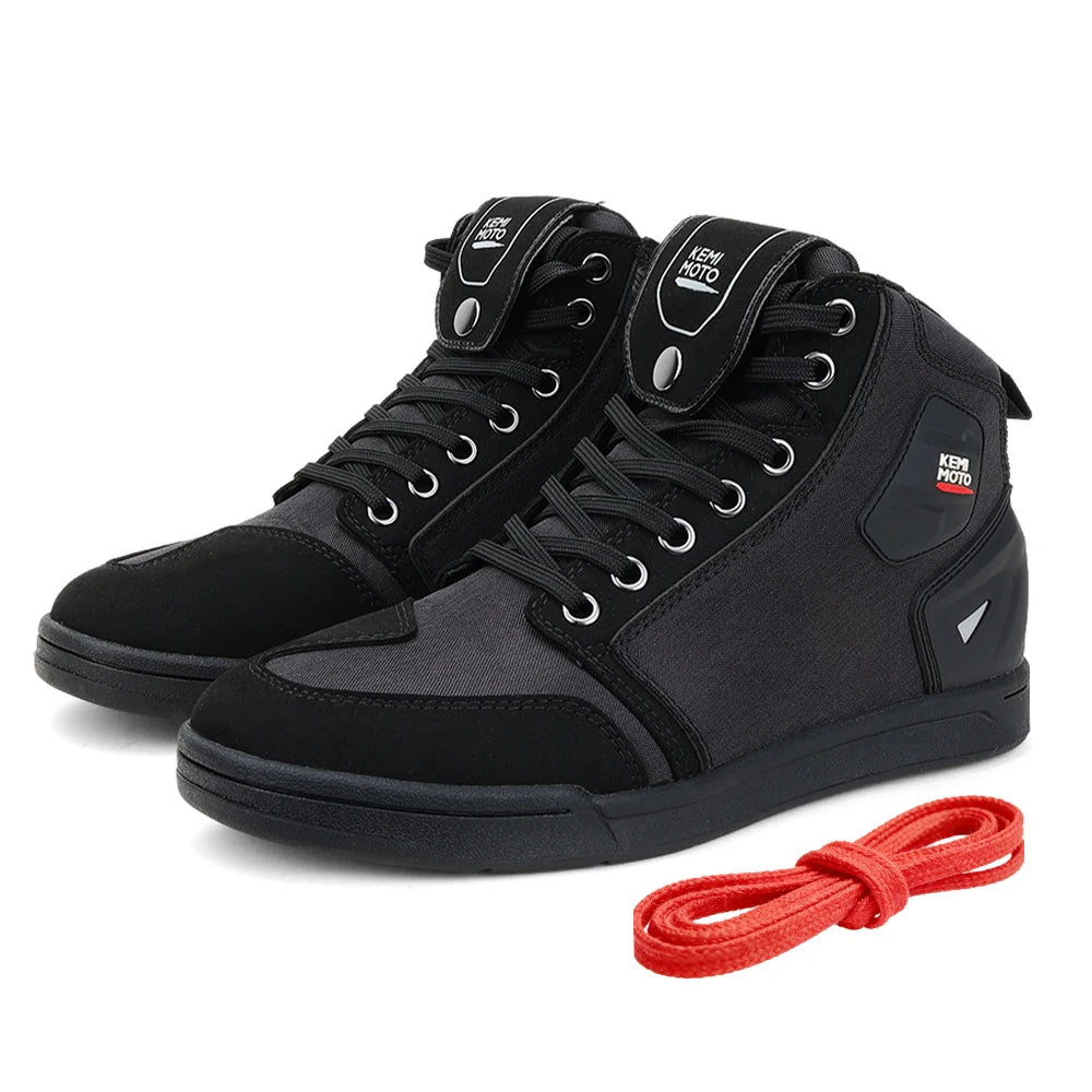 KEMIMOTO Men’s Motorcycle Riding Shoes Summer Breathable Anti-Collision Commuter Boots Non-Slip Sole for UTV ATV Equipment