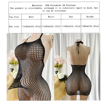 Women Summer Beach Cover Up Hollow Out Beachwear Bodycon Dress Without Underwear Sheer Mesh Fishnet Music festival Swimsuit