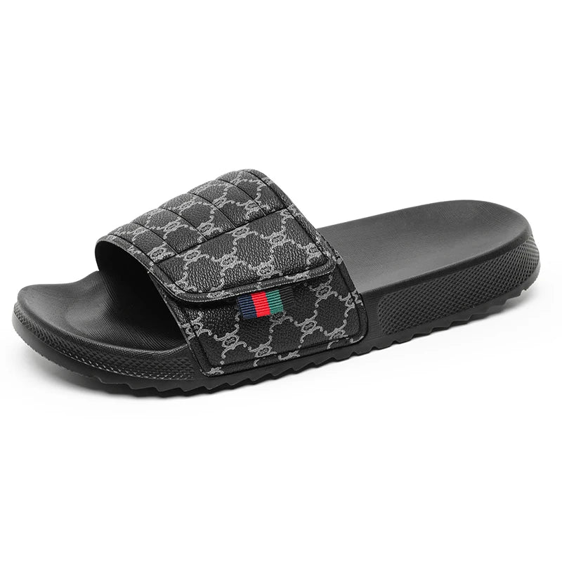 Summer men's slippers fashion comfortable breathable slippers indoor bathroom sandals plus size casual outdoor beach shoes 47